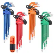 37PCS Hex Key Allen Wrench Set, SAE & Metric Star Long Arm Ball End Hex Key S...