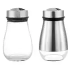 Steel Glass Refillable Storage Pepper Shakers Spice Dispenser Salt Bottle