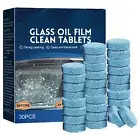 30pcs Car Windscreen Degreasing Film Wiper Effervescent Tablets Solid Cleaner