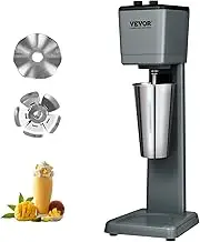 VEVOR Electric Blender for Milkshakes One Head Milkshake Machine 250W 3 Speeds 15000/18000/21000RPM Stainless Steel Cup 820ml for Beverage Preparation Milk Tea Smoothie Home Bar