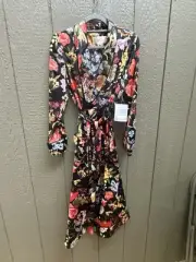 Mestiza New York Floral Satin Robe Full Length New Small