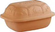 Eurita Clay Roaster, Non-Stick Dutch Oven, Healthy Clay Pot Cooking, with Free Recipe Guide, 4 Quarts, Terracotta