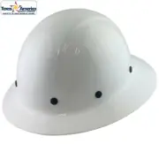 Dynamic Wolfjaw Full Brim Fiberglass Hard Hat 8 Pt Ratchet - White