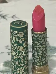 VINTAGE HELENA RUBENSTEIN LE LIPGLOSS GREEN FLORAL TUBE PINKING SHEER LIPSTICK