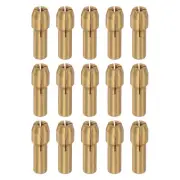 15pcs 1.6mm Brass Drill Chucks Collet Bit Sets for Rotary Tools, 4.3mm Shank