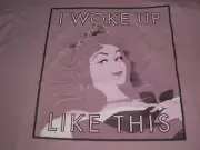 Large Aurora ~ I Woke Up Like This ~ Purple Disney Tee Shirt NWT