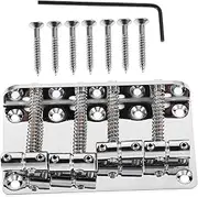 CATIEBYE Top Violin Accessories Included Hard Tail Bass Bridge 4 String Metal Bridge for Replacement Bass Strings