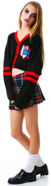 [Lazy Oaf] Preppy Crop Cardigan