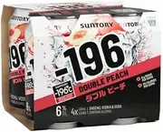 Suntory Minus 196 Double Peach Premix Drink 330 ml (Pack of 4)