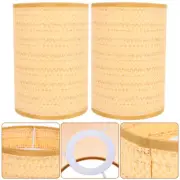 2pcs Rattan Woven Lamp Shades Bedroom Decorative Lamp Shades for E27/e14 Floor