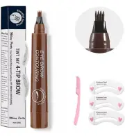 3 In 1 Eyebrow Kit : Light Brown Eyebrow Pencil, Eyebrow Razor & 3 Stencils