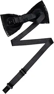 [Fitbitey] 1pcs Shinny Rhinestone Bow Tie Pre-tied Bowknot for Wedding Prom Tuxedo Suits Black Red Green Men