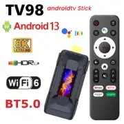 TV98 TV Stick Android 13.1 2.4G 5G Dual WiFi Smart TV Box 4G+32G 4K Media Player