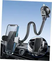 Car Phone Holder Mount Gooseneck Dashboard Windshield Suction Cup Carbon Fiber