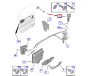 TOYOTA PROACE MPY Left Sliding Door Lock Striker SU001A7364 NEW GENUINE