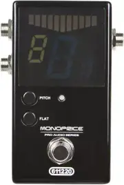 Monoprice Chromatic Pedal Tuner - Black, Normal & True-Bypass Outputs, Easy to T