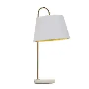 Deco 79 Modern Metal Table Desk Lamp, CONVENIENTLY SIZED, White