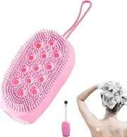 Body Silicone Scrubber,Shower Brush for Body | Exfoliation Skin Cleansing Brush, Double-Side Soft Bath Scrubber for Women Men