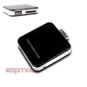 2200MAH PORTABLE EXTERNAL BLACK BATTERY CHARGER USB IPHONE 4S 4 3GS IPOD NANO