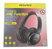 AWEI ANC Function Wireless Bluetooth Foldable Adjustable Headphone Superior Bass