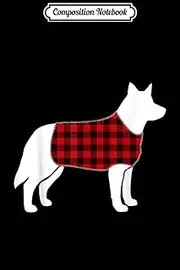 Composition Notebook: AUSTRALIAN CATTLE Dog Costumes Christmas Red Plaid Journal/Notebook Blank Lined Ruled 6x9 100 Pages