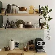 Alwayspon 10 Sage Green Tile Stickers, Self Adhesive Tile Transfers Stickers for Bathroom, Kitchen, Splash Guard, Peel & Stick Vinyl Floor, Wall Tile Decals