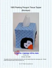 Peeking Penguin Tissue Topper-Winter-Plastic Canvas Pattern or Kit