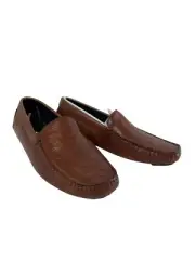 Robert Graham Battlestar Leather Driver Cognac Brown Paisley Men’s 12 NIB $278