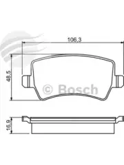 Bosch Brake Pad Rear Set Volvo S80,V60,V70,Xc60,Xc70 Mondeo (BP1120) (for: Volvo)