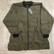 Womens Plus Size 18 Jacket Longline Bomber Military Khaki RRP £60 Boohoo