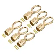 0.6" Cord End Cap Terminator Cord Finding for Tassel Jewelry Making 6Pcs Gold