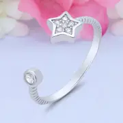 6mm Star Band 925 Sterling Silver Toe Ring Thin Adjustable Toe Ring