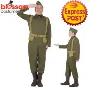 CA1108 Mens WW2 Home Guard Private British Soldier Army Military Uniform Costume
