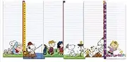 Peanuts Worldwide Peanuts Characters Lined Magnetic Notepads Shopping List, 6-Pack Linus/Snoopy/Charlie Brown/Woodstock/Sally