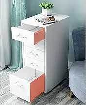 Metal filing cabinet with 5 drawers for legal/letter/A4 files, fully assembled under desk office storage solution