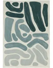 [LOOPSIE] Faroe Abstract Washable Rug in Two Tone