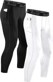 [Runhit] Compression Pants Men Running Tights Leggings Athletic Workout Yoga Gym