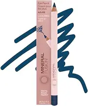Mineral Fusion Eye Pencil, Navy Blue Eyeliner with Soothing Chamomile, Meadowfoam & Vitamin E, Velvety Smooth, Hypoallergenic Eye Makeup to Line & Define, Long-Lasting Eyeliner Pencil, Azure, 0.04 Oz