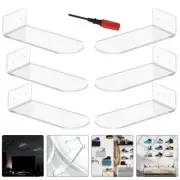 6 Pcs Acrylic Shoe Rack Transparent Display Shelves Shelf For Sneakers