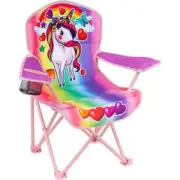 Unbranded Outdoor Foldable Unicorn Kid's Chair 180 lb Capacity Plastic Frame