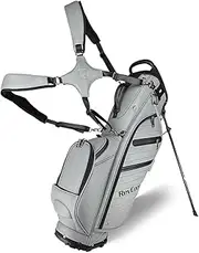 CaddyDaddy RevCore LT Lightweight Lux Stand Bag for Men and Women Golfers, Synthetic Leather, 5.5lbs, 6 Pockets, 5-Way Full Length Divider, Insulated Cooler Pocket, Rain Hood, Golf Club Bag