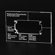 Musiclily Pro CNC Accurate Acrylic Humbucker Pickup Routing Template for Electric Guitar Body