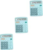 [Ciieeo] 3pcs Solar Powered Calculator for Students Large Display Scientific Calculator Solar Battery Operated for Office