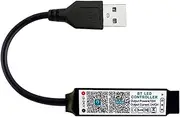 Mini USB 5V RGB Bluetooth Controller Music LED Light Strip Controller for RGB Tape Lights Smart APP Control (USB 5V), Multicolor
