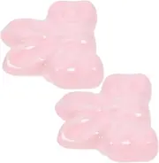 Retro Cabinet Knobs Pcs Ceramic Bow Shape Door Handles Easy Install for Wardrobe Dresser