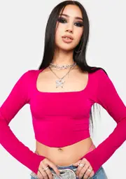 Raspberry Sharp Shooter Long Sleeve Top