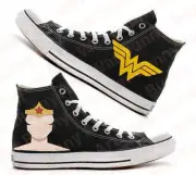 Custom hand painted Super Hero Converse All Stars canvas sneakers ~ New ~