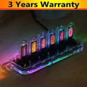 RGB Pseudo Glow Tube Clock Desktop Clock Electronic Album Creative Decoration #S