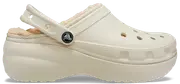 Crocs Classic Platform Lined Clog; Bone, W11