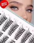 Cat Eye Lash Clusters, C Curl Wispy Individual Lashes, 7 Pair DIY Extensions